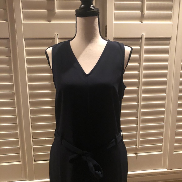 Navy Blue sleeveless jumpsuit. - Picture 2 of 5